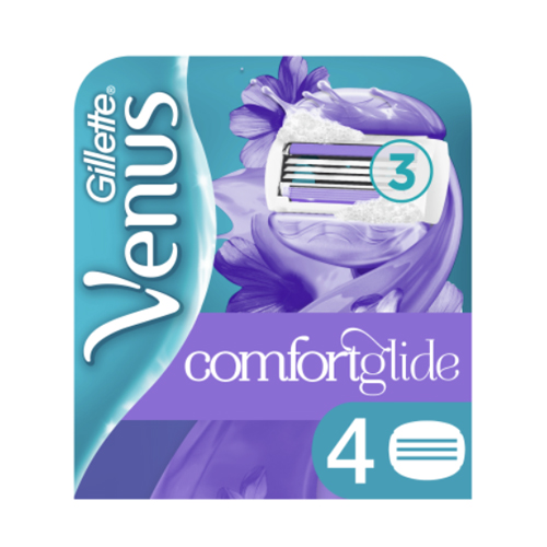 Жиллетт Cменные картриджи для бритья Venus Breeze cо встроенными подушечками с гелем (4 шт) (Gillette, Бритвы и лезвия) фото 0