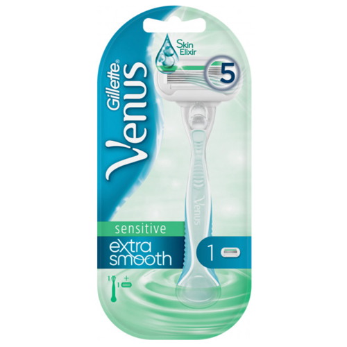 

Gillette Бритва Venus Extra Smooth Sensitive с 1 сменной кассетой (Gillette, Бритвы и лезвия), Бритвы и лезвия