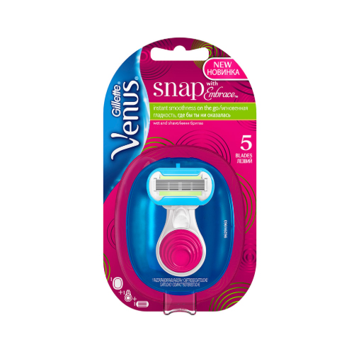 

Gillette Компактная бритва со сменной кассетой Venus Snap With Embrace 1 шт (Gillette, Бритвы и лезвия), Бритвы и лезвия