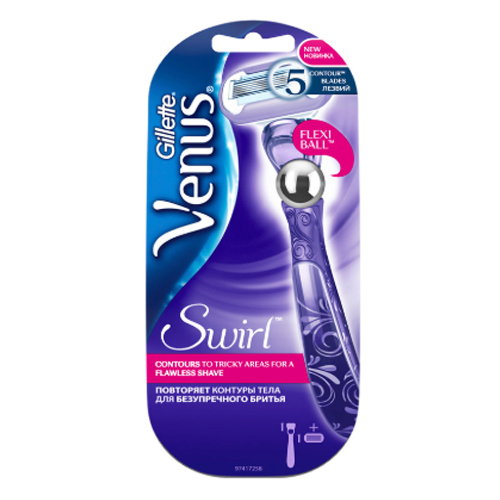 Жиллетт Бритва женская Venus Swirl + 1 сменная касета (Gillette, Бритвы и лезвия) фото 0