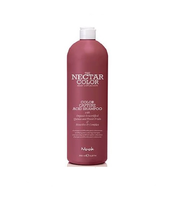 Nook Фиксирующий шампунь после окрашивания Color Capture Acid Shampoo, 1000 мл (Nook, Nectar Color) цена и фото