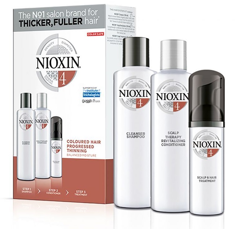 Ниоксин Набор 3-х-ступенчатая система System 4 Coloured Hair Progressed Thinning (Nioxin, System 4) фото 0