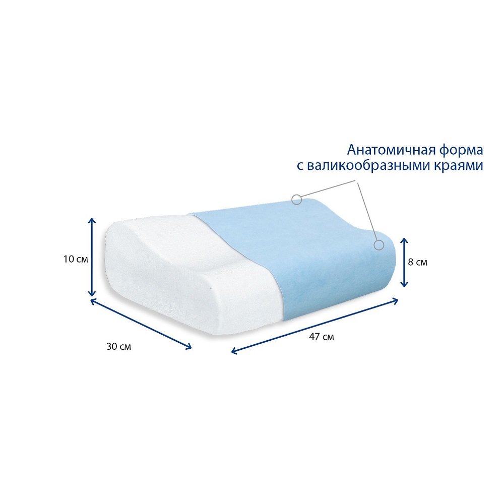  Подушка ортопедическая с эффектом памяти для взрослых, 1 шт (Крейт, Подушки и валики) фото 4
