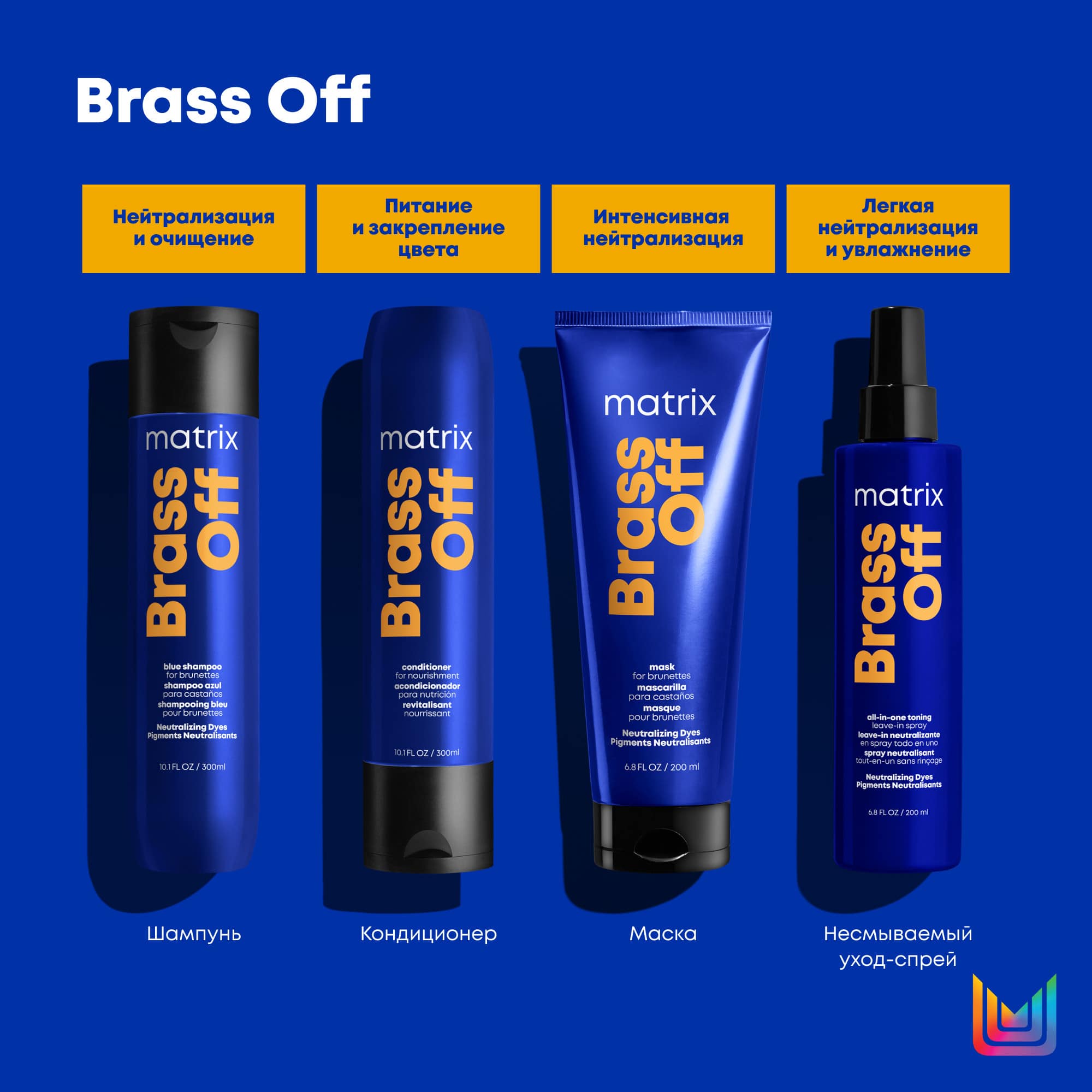Матрикс Маска для нейтрализации желтизны, 200 мл (Matrix, Brass Off) фото 4
