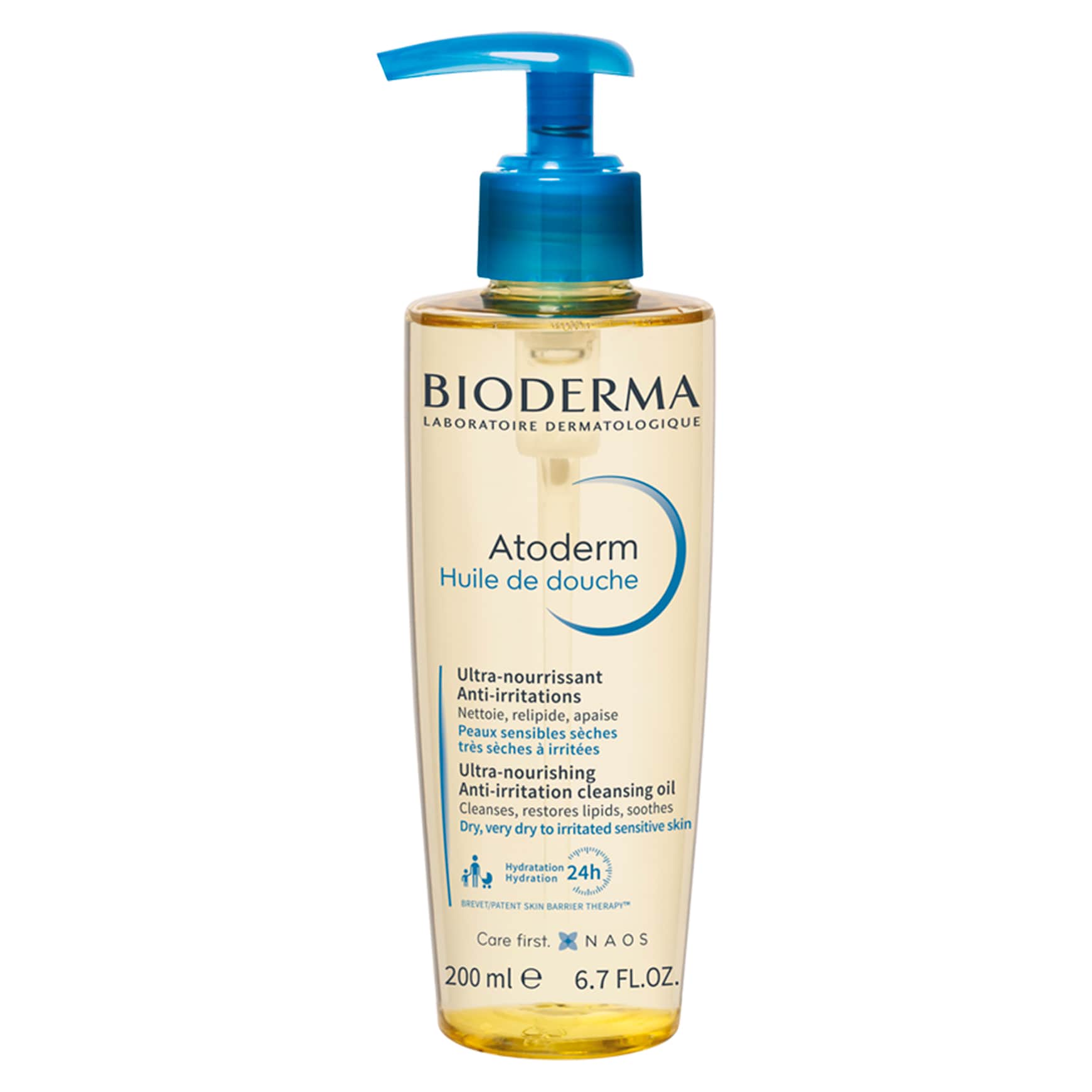 Bioderma Увлажняющее масло для душа, 200 мл (Bioderma, Atoderm) масло для душа bioderma ультрапитательное масло для душа для сухой чувствительной и атопичной кожи atoderm