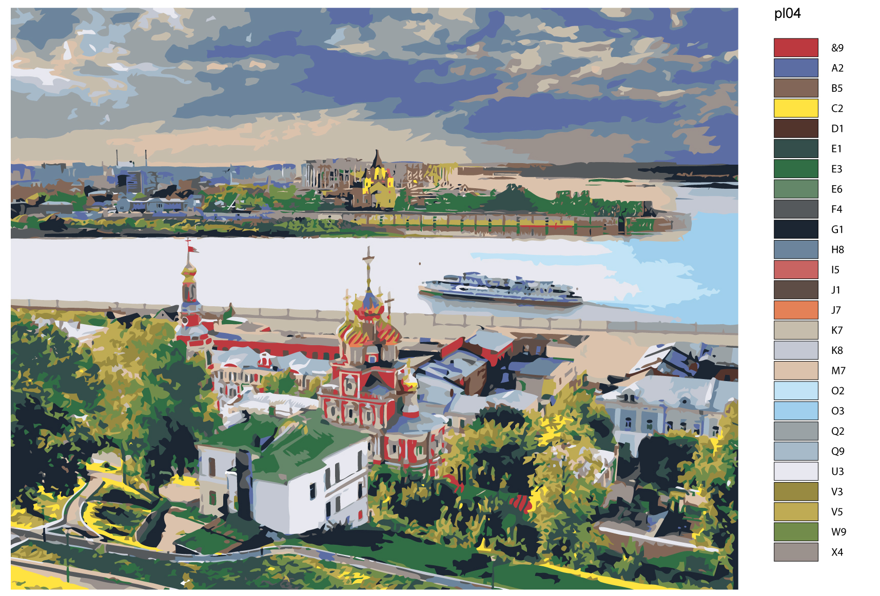  Картина по номерам Городской пейзаж 40 x 50 (Картины по номерам, Городской пейзаж) фото 0