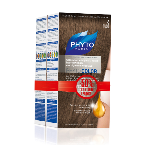 Фито 6 Фитоколор Краска для волос Темный блонд 2 шт. (Phyto, Краски) фото 0