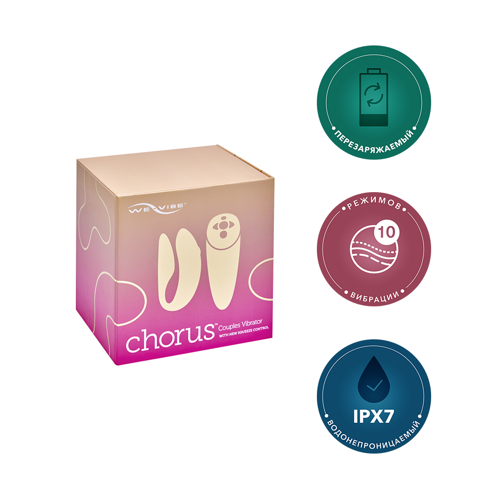 Ви-вайб Вибратор Chorus для пар, розовый (We-Vibe, ) фото 5