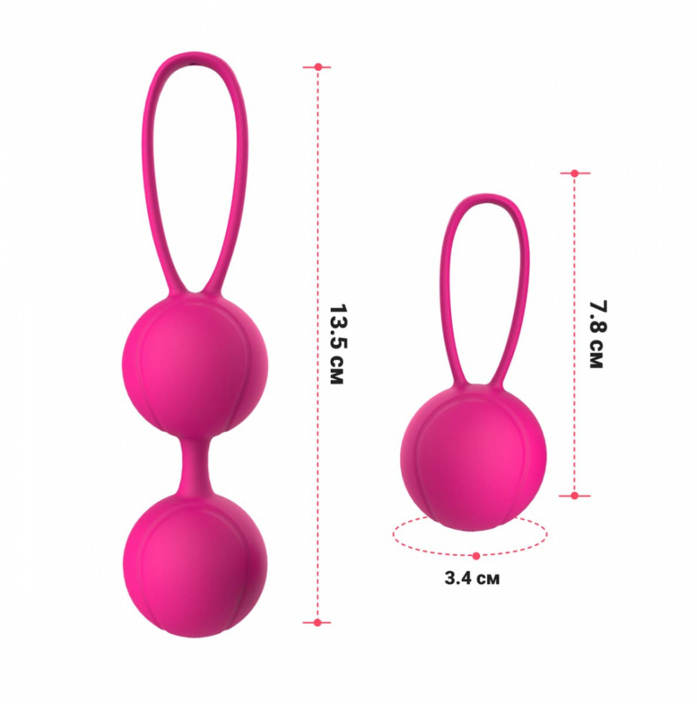 Гесс Тренажер Kegel Balls, розовый (Gess, Тренажер Кегеля) фото 7