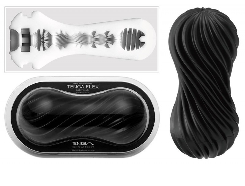 Тенга Мастурбатор Flex Rocky Black (Tenga, ) фото 0