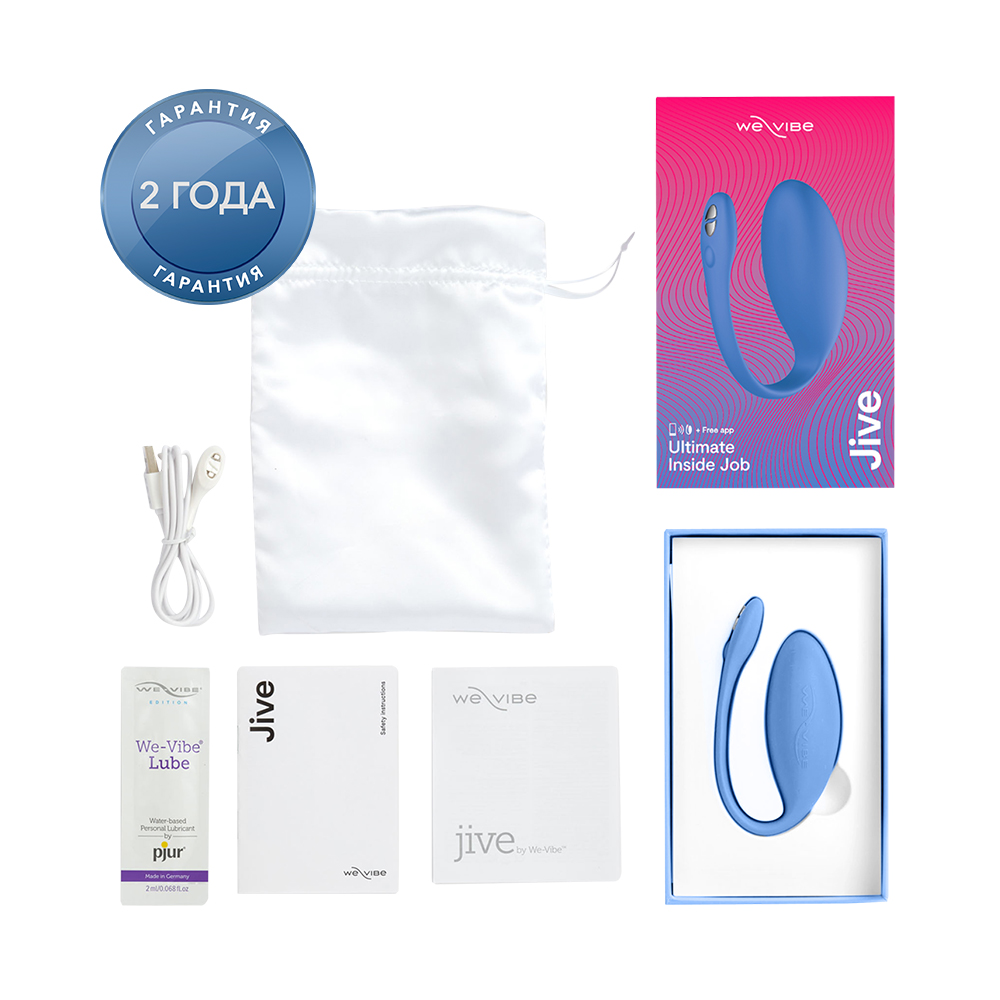 Ви-вайб Виброяйцо Jive-smart со смарт-управлением, голубое (We-Vibe, ) фото 6