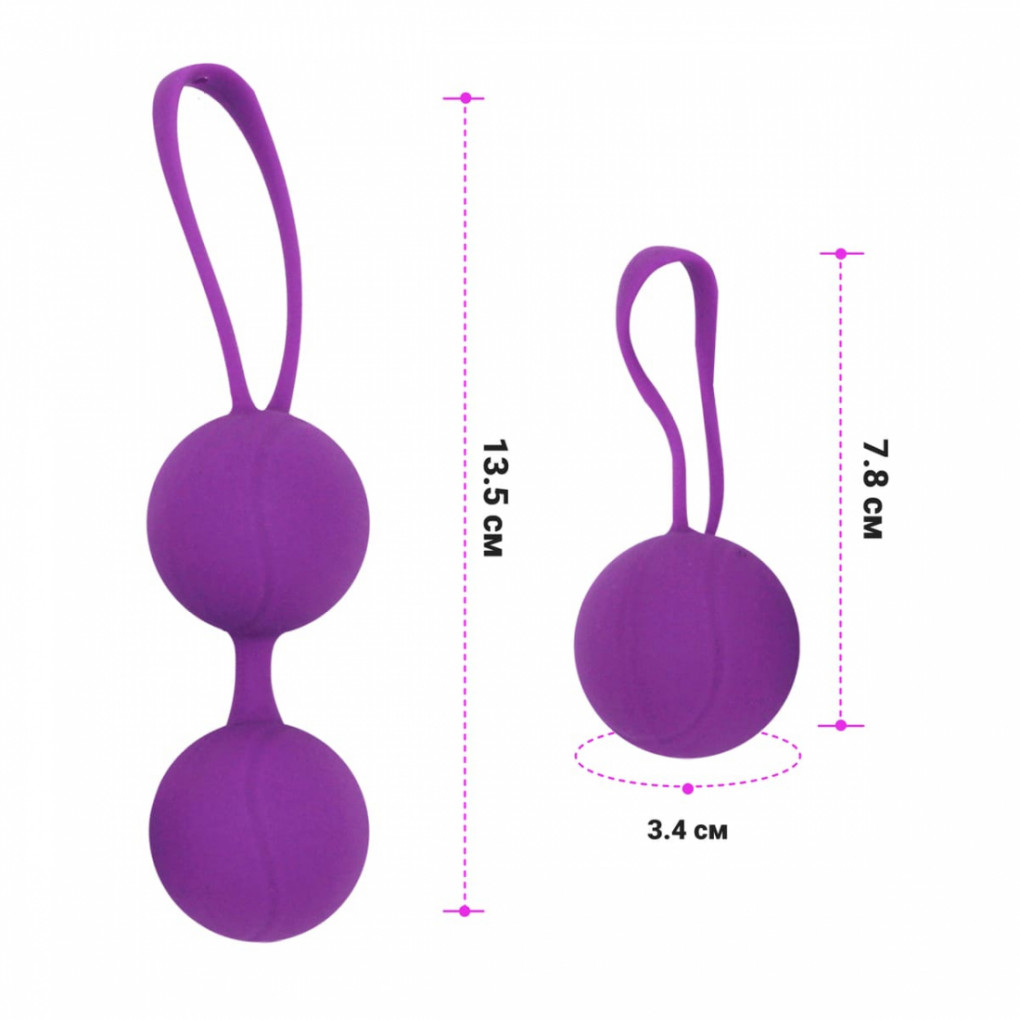 Гесс Тренажер Kegel Balls, фиолетовый (Gess, Тренажер Кегеля) фото 7