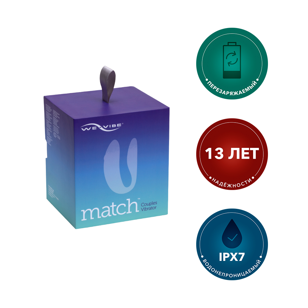 Ви-вайб Вибратор Match для пар, голубой (We-Vibe, ) фото 3
