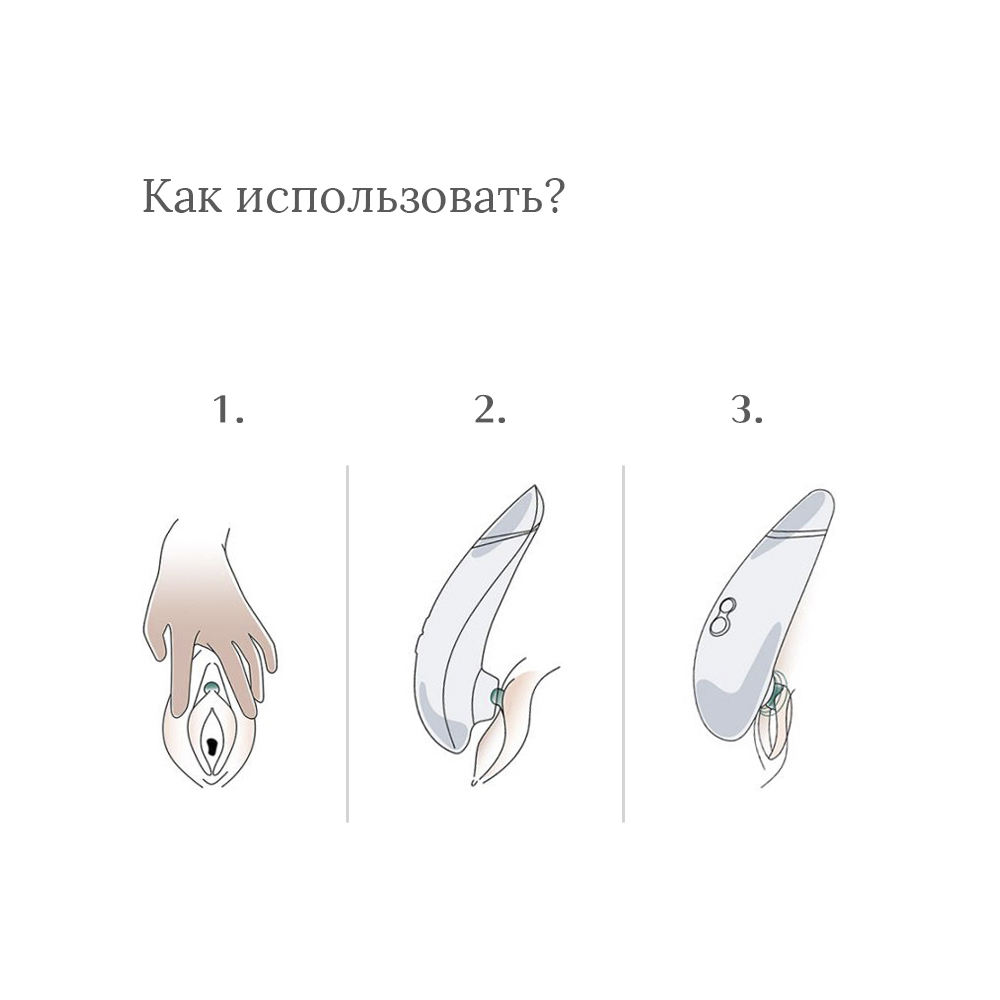 Вуманайзер Бесконтактный клиторальный стимулятор Premium, белый/хром (Womanizer, ) фото 9