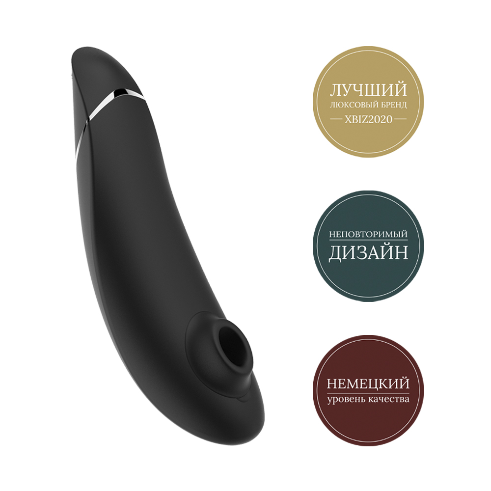 Вуманайзер Бесконтактный клиторальный стимулятор Premium, черный/золотой (Womanizer, ) фото 3