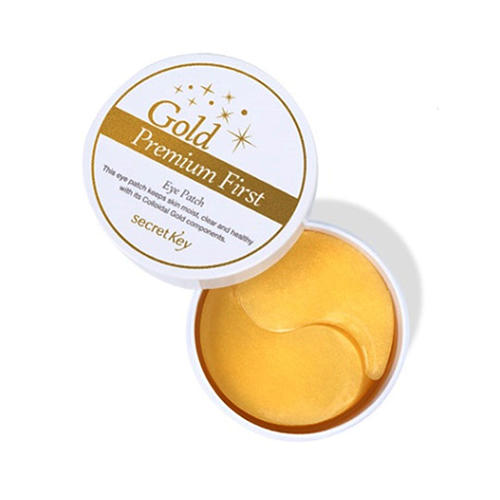 Secret key Патчи для глаз с золотом Gold Premium First Eye Patch, 60 шт (Secret key, Cream / Eye Cream)