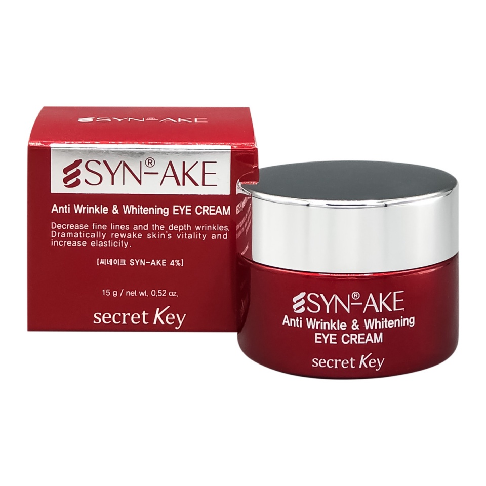 Сикрет Ки Антивозрастной крем для кожи вокруг глаз, 15 г (Secret Key, Syn-Ake Anti Wrinkle & Whitening) фото 0