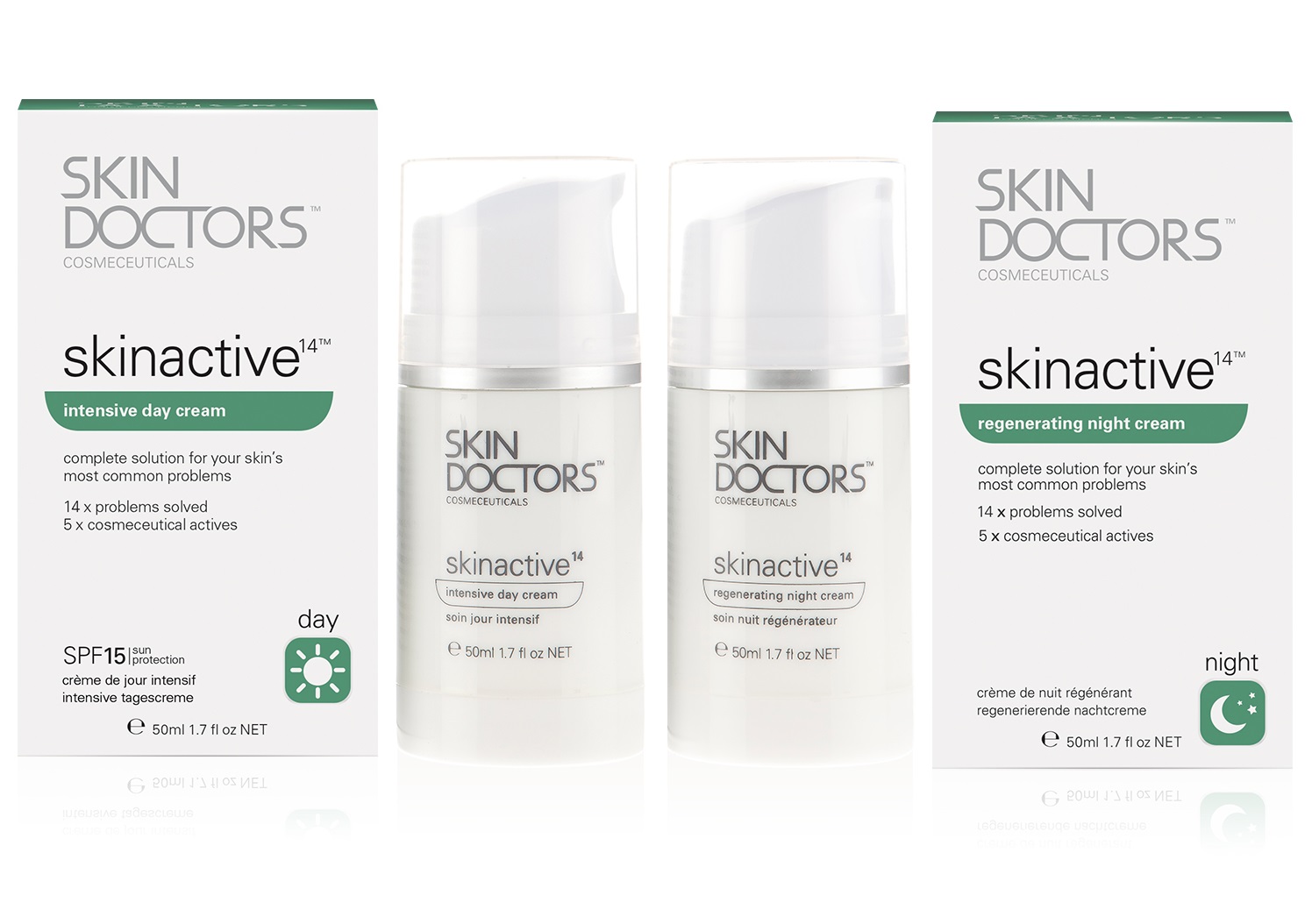 Skin Doctors Набор Skinactive 14 Day + Skinactive 14 Night 1 шт (Skin Doctors, Skinactive14)