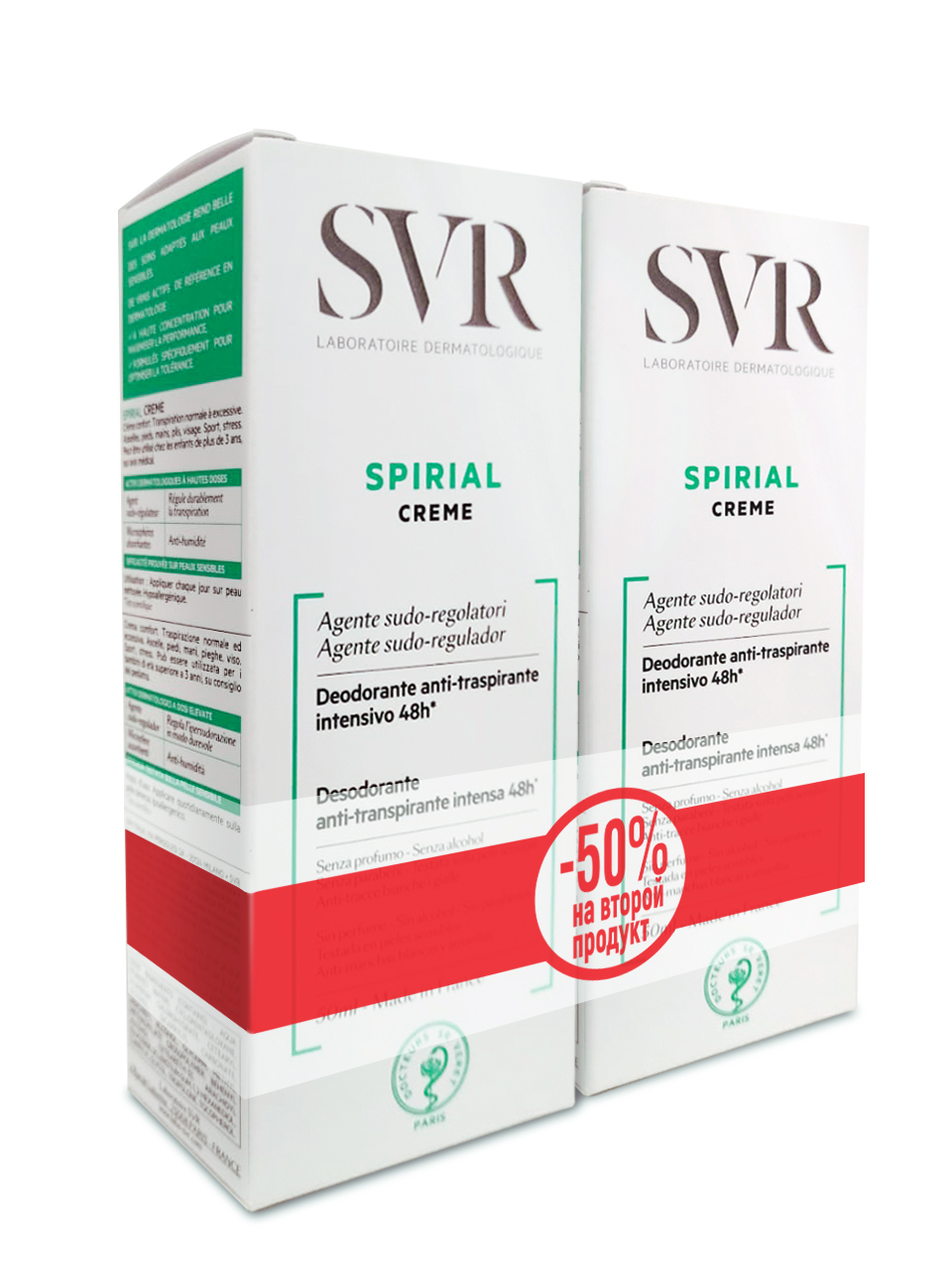

SVR Дезодорант-крем 2*50 мл (SVR, Spirial), Spirial
