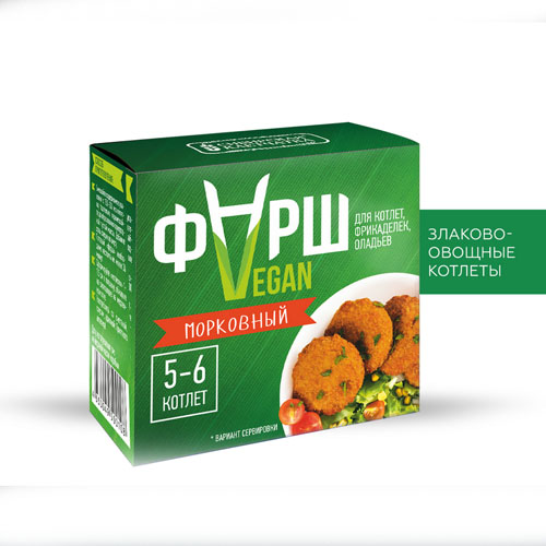 Сухая злаково-овощная смесь Фарш Vegan морковная, 100 гр (Сибирская клетчатка, Здоровое питание) фото 0
