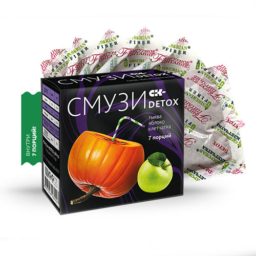  Смузи Detox тыква, яблоко 12 гр х 7 пакетиков (Сибирская клетчатка, Смузи Detox) фото 0