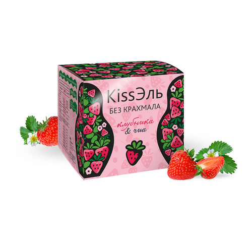  Кисель серии kissЭль без крахмала, Клубника, 14 гр х 8 пакетиков (Сибирская клетчатка, Здоровое питание) фото 0