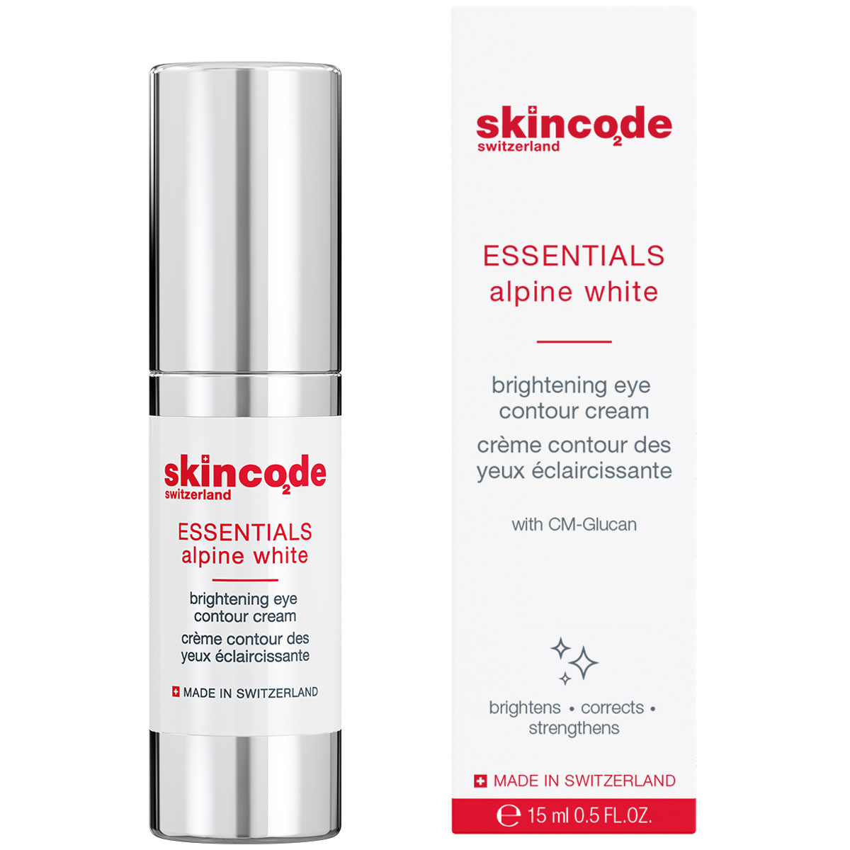 Skincode Осветляющий крем для контура глаз, 15 мл (Skincode, Essentials Alpine White) skincode осветляющий крем для контура глаз alpine white brightening eye contour cream 15 мл