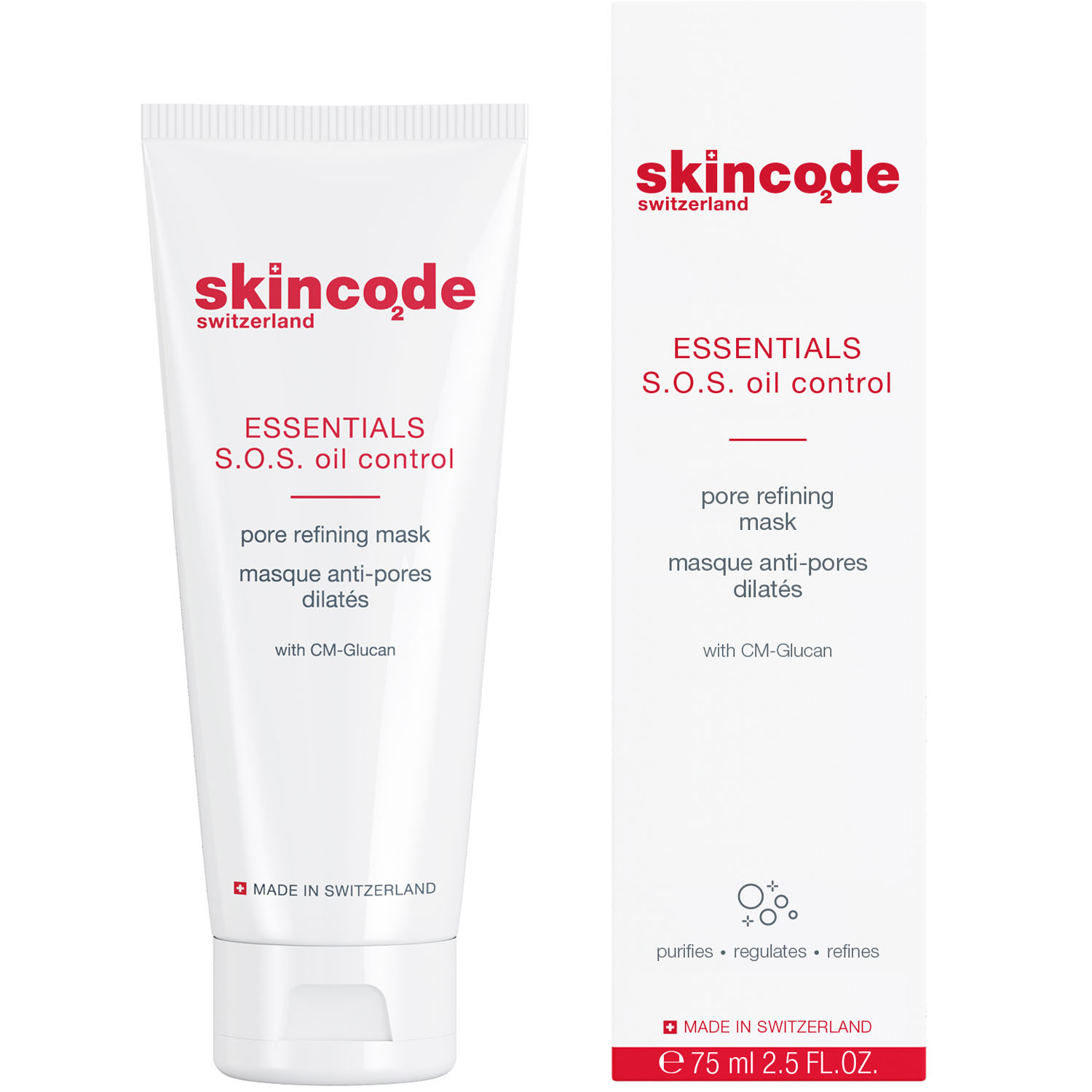 Skincode Очищающая маска с эффектом сужения пор, 75 мл (Skincode, Essentials S.0.S Oil Control)