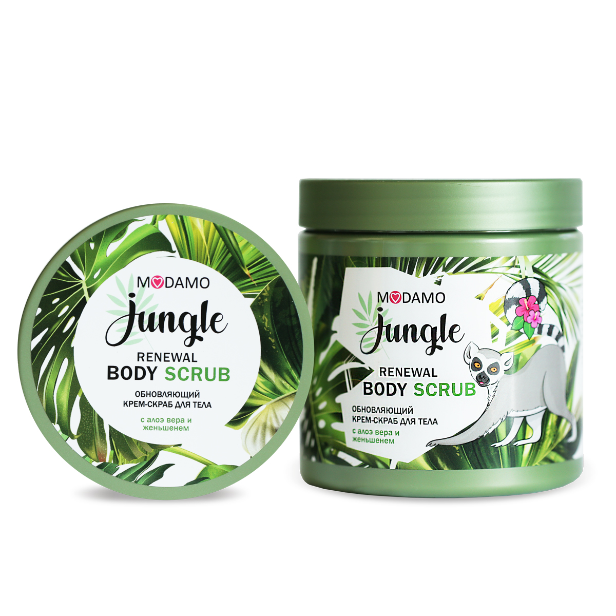 Модамо Крем- Скраб для тела обновляющий  с алоэ вера и женьшенем 500 мл (Modamo, Jungle) фото 1