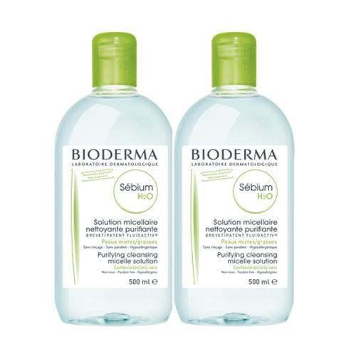 Биодерма Набор Очищающая вода Себиум H2O - 2 по цене 1 (Bioderma, Sebium) фото 0