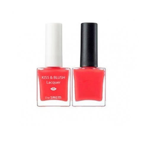 Зе Саем Набор лак для ногтей + блеск для губ и румяна Kiss&Blush Lacquer & Kissholic Nails CR01, 9,5 г+9.5 г (The Saem, Lip) фото 0