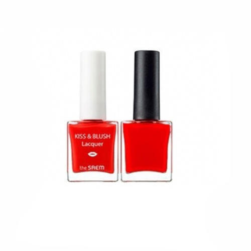 Зе Саем Набор лак для ногтей + блеск для губ и румяна Kiss&Blush Lacquer & Kissholic Nails OR01, 9,5 г+9.5 г (The Saem, Lip) фото 0