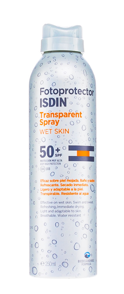  Спрей солнцезащитный Fotoprotector ISDIN SPF50+ / Transparent Spray Wet Skin 250мл (ISDIN, Fotoprotector) фото 1
