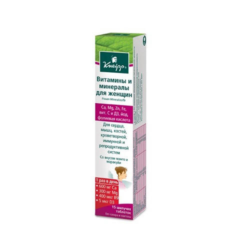  Kneipp Витамины и минералы для женщин 15 таблеток (Закрытые бренды, Витамины и минералы) фото 0