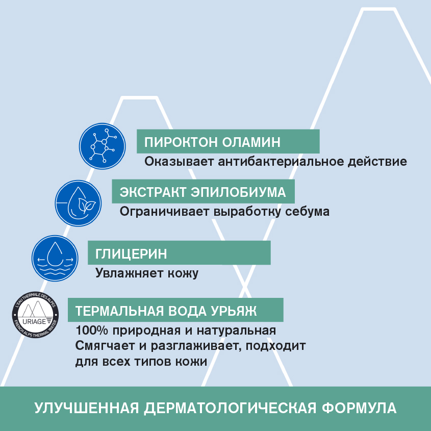 Урьяж Мягкий очищающий гель, 150 мл (Uriage, Hyseac) Урьяж Мягкий очищающий гель, 150 мл (Uriage, Hyseac) фото 2