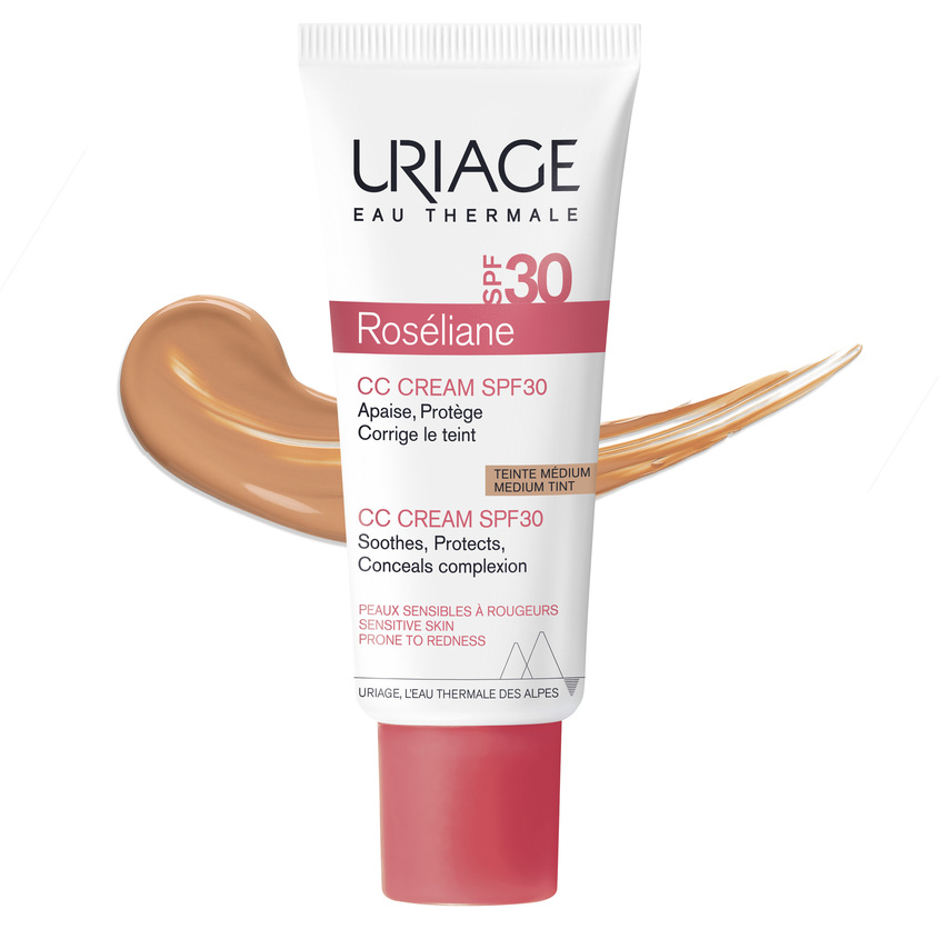 Урьяж СС крем с тональным эффектом SPF30 оттенок medium, 40 мл (Uriage, Roseliane) фото 0