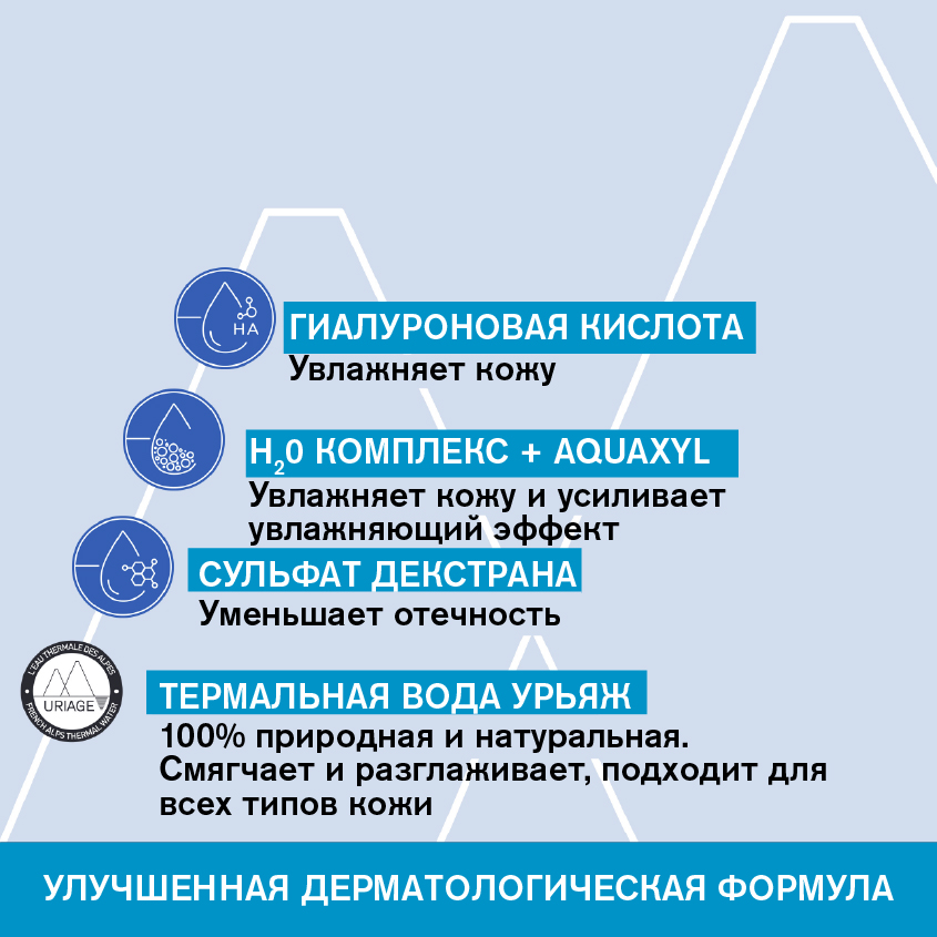 Урьяж Увлажняющий крем для контура глаз, 15 мл (Uriage, Eau thermale) фото 2