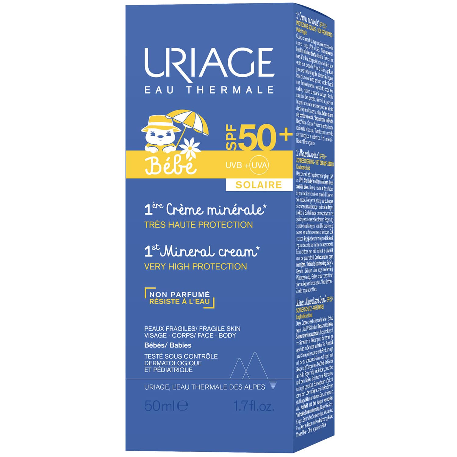 Урьяж Первый минеральный крем SPF 50+, 50 мл (Uriage, Детская гамма) фото 2