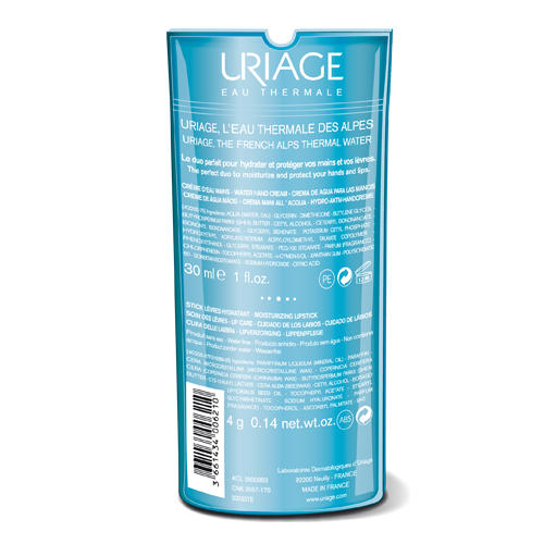Урьяж Набор Увлажняющий крем для рук 30 мл + Увлажняющий стик для губ 4 гр (Uriage, Eau thermale) фото 2