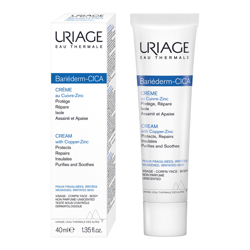 Урьяж Цика-крем с медью и цинком SPF50+, 40 мл (Uriage, Bariederm) фото 0