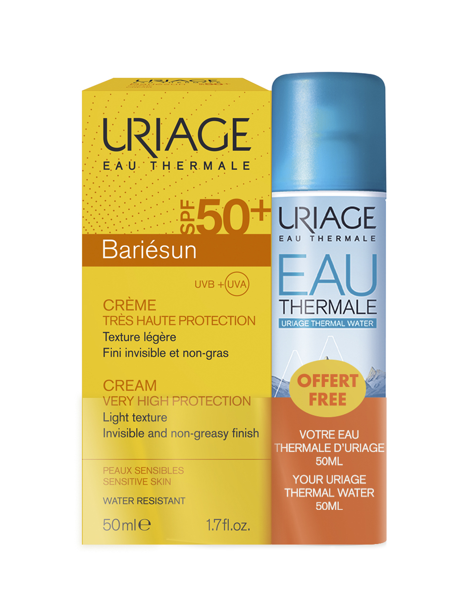 Урьяж Набор Барьесан крем SPF 50+, 50 мл + Термальная вода 50 мл (Uriage, Bariesun) фото 0