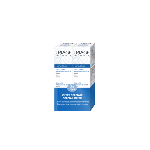 Uriage Защищающий цика-бальзам Барьедерм для губ, 2*15 мл (Uriage, Bariederm)