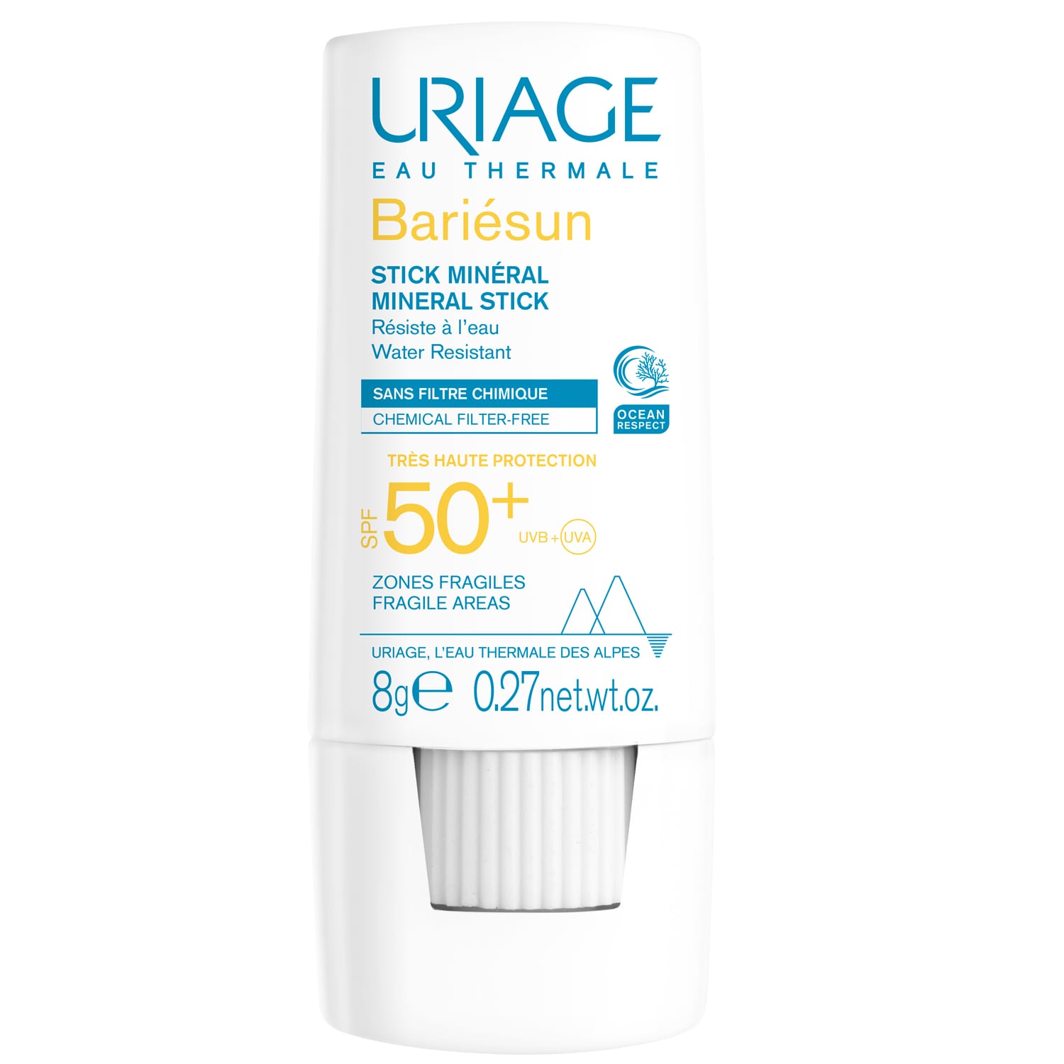 Урьяж Минеральный стик для уязвимых зон SPF50+, 8 г (Uriage, Bariesun) фото 0
