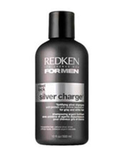 Сильвер Чардж Укрепляющий шампунь для нейтрализации желтизны седых и осветленных волос 300 мл (Redken, For Men)