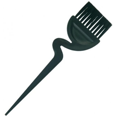 Dewal Pro Кисть для окрашивания, черная с черной прямой щетиной, с ручкой зиг-заг, широкая, 55 мм (Dewal Pro, Кисти парикмахерские)