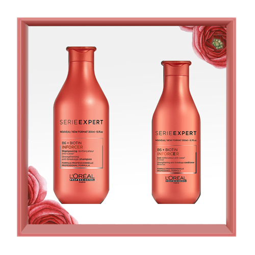 Лореаль Профессионель Весенний Набор Инфорсер: Шампунь укрепляющий Serie Expert Inforcer, 300 мл + Кондиционер Serie Expert Inforcer смываемый, 200 мл (L'oreal Professionnel, Serie Expert) фото 1