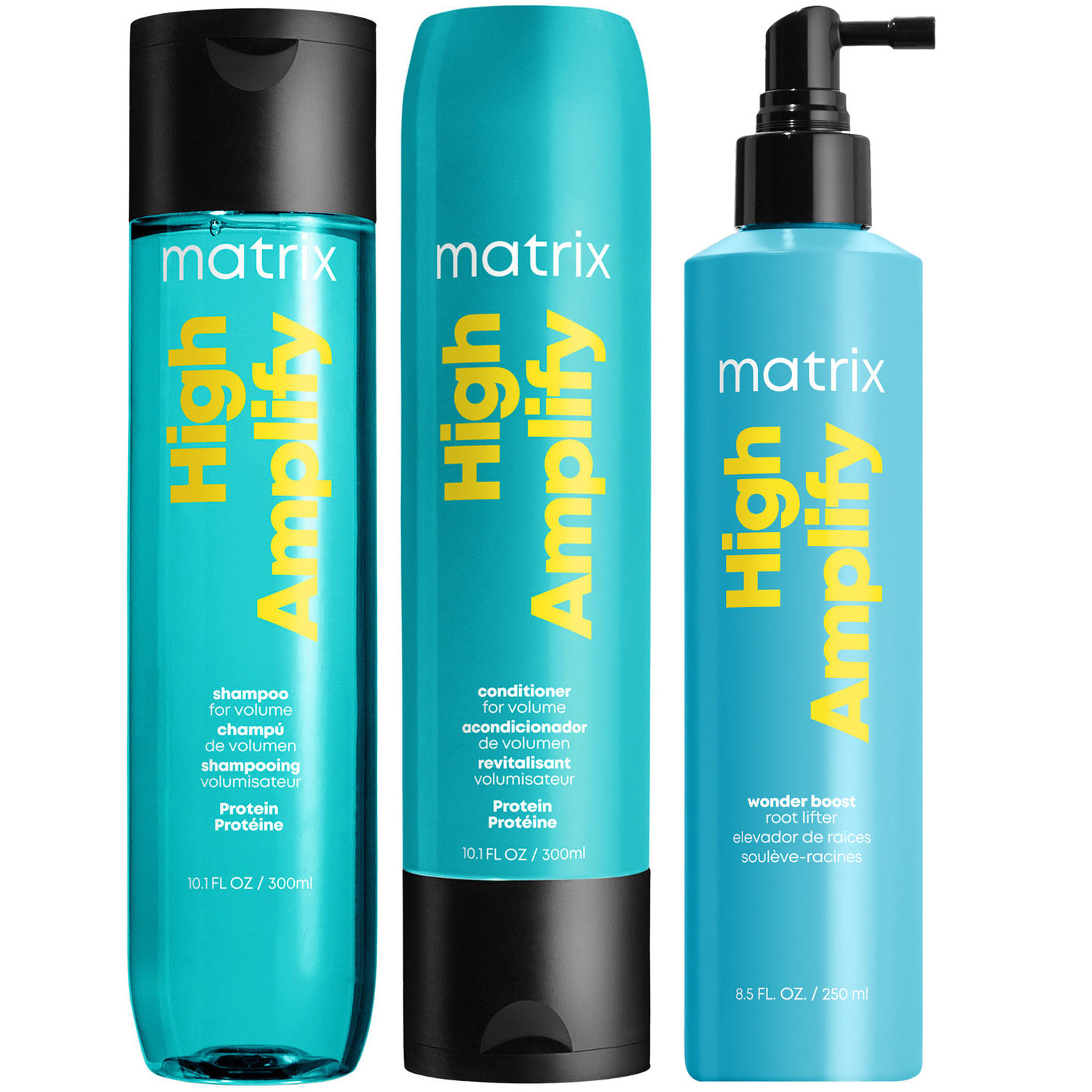 Matrix Набор для объема волос: шампунь 300 мл + кондиционер 300 мл + спрей 250 мл (Matrix, Total results) шампунь для тонких волос total results high amplify protein shampoo шампунь 300мл