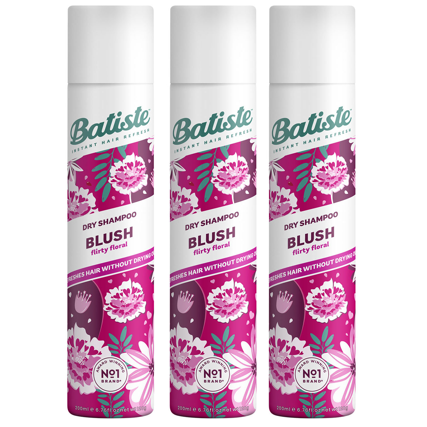 Batiste Комплект Blush Сухой шампунь 3 шт х 200 мл (Batiste, Fragrance)