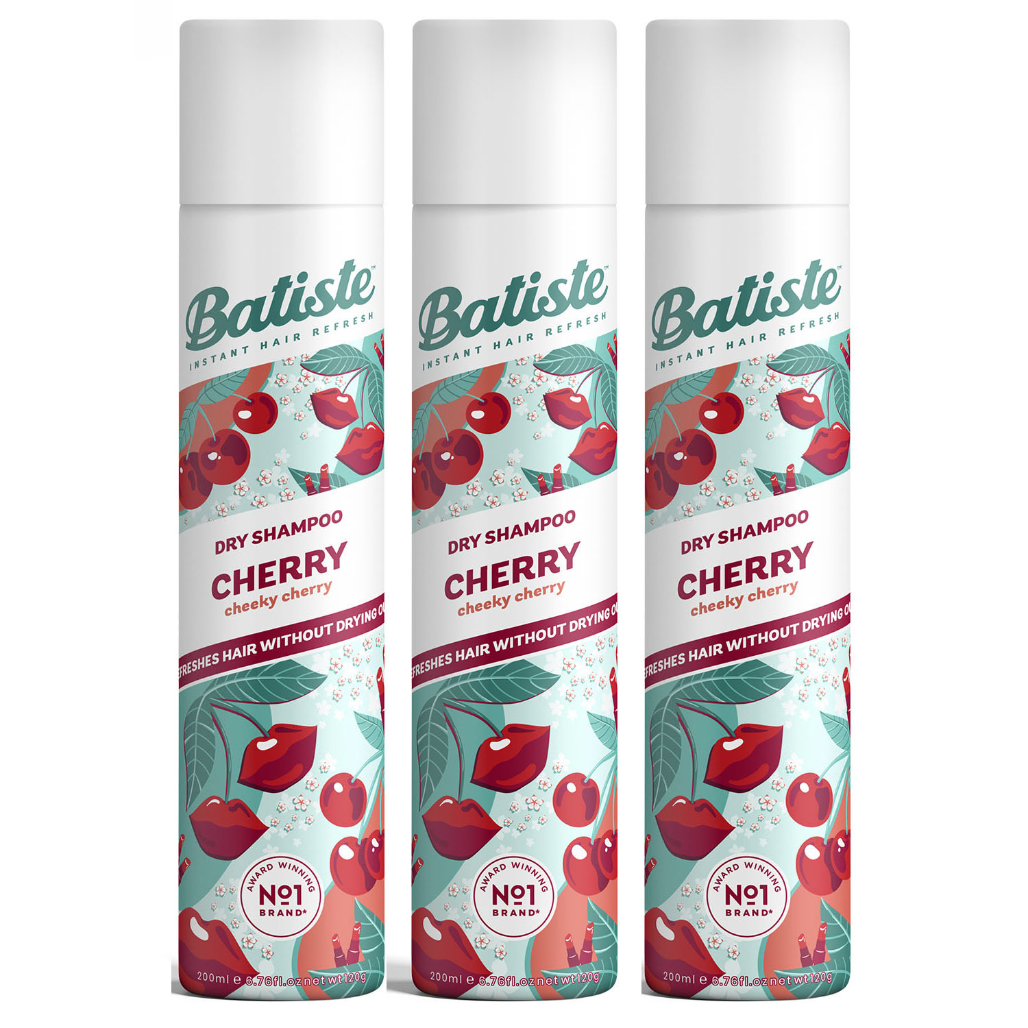 Batiste Комплект Cherry Сухой шампунь 3 шт х 200 мл (Batiste, Fragrance)