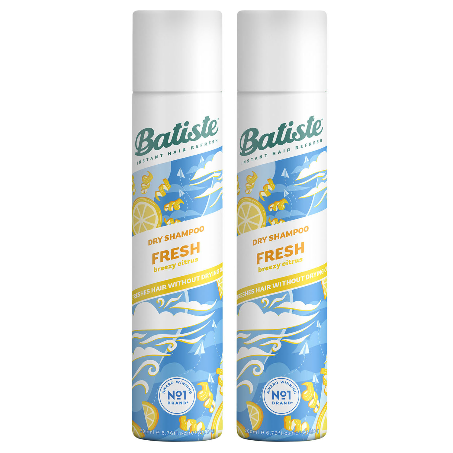 Batiste Комплект Fresh Сухой шампунь 2 шт х 200 мл (Batiste, Fragrance)